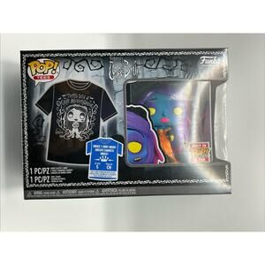 FUNKO POP! & Tee: Tim's Burton's CORPSE BRIDE - Emily (Black Light) Size Small